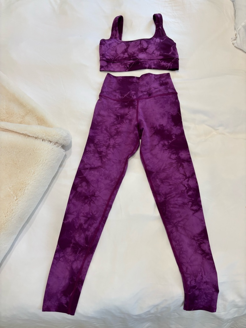 Electric & Rose Purple Tie-Dye Active Set – Medium Bra / Small Leggings - Picture 3 of 6